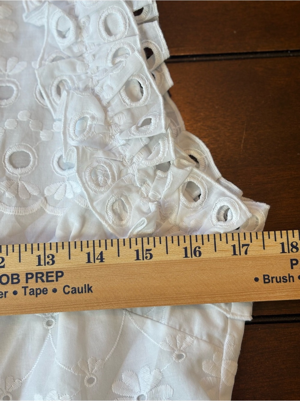 Kate Spade New York White Eyelet Midi Dress Size 8 Ruffle Sleeves 100% Cotton - Picture 5 of 9